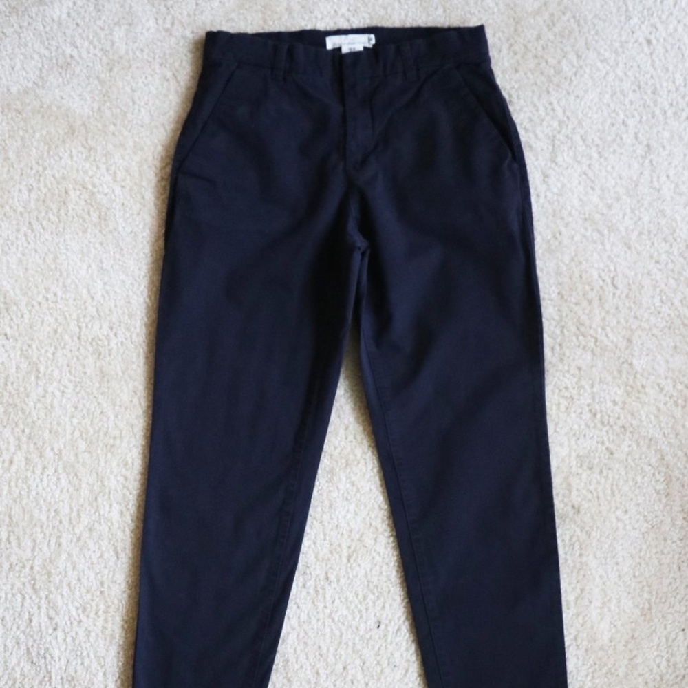 Ankle Length Blue Slacks